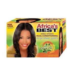 AFRICA'S BEST Système défrisant OLIVE cheveux normaux (No-Lye Relaxer)