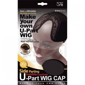 QFITT Cap Invisible Wig Lace Front U-Part 5016 BLACK