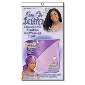 STAY ON SATIN Night Cap Large Scarf in assorted colours 779