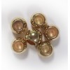Perles dorées pour nattes & locs x6