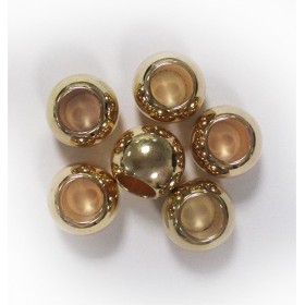 Gold beads for mats & locs x6