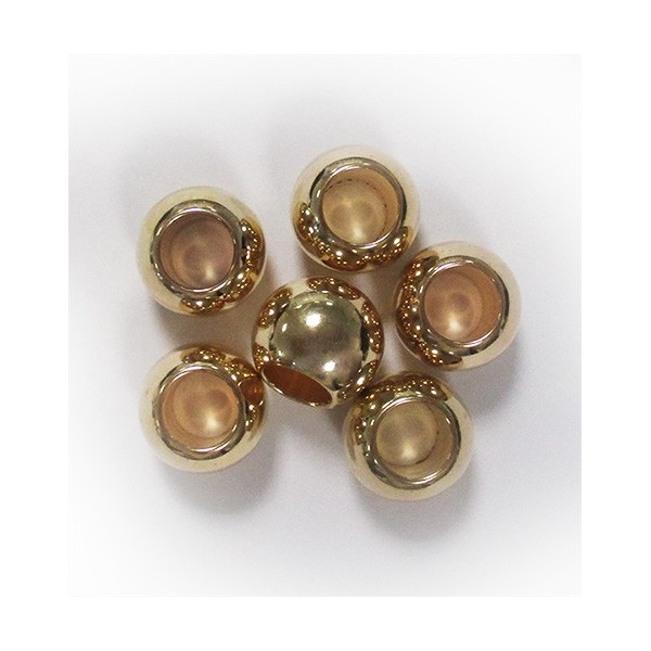 Perles dorées pour nattes & locs x6