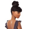 SENSATIONAL hairpiece + BRIA fringe (Instant Bun with bang)