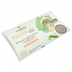 Purifying Face Mask x3 GREEN CLAY (Textilit Zen) 