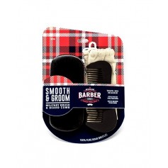Military Brush and Beard Comb Kit SMOOTH & GROOM (Barber Series) 