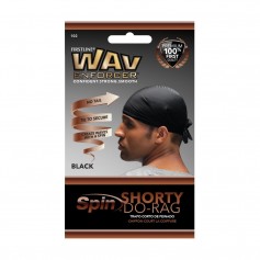 Durag SPIN SHORTY DO-RAG (Wav Enforcer) short black hat