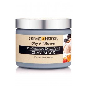 CREME OF NATURE Masque Pré-Shampooing détoxifiant ARGIL/CHARBON 326g (Clay Mask)