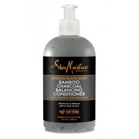 SHEA MMOISTURE Après-shampooing African Black Soap BAMBOU CHARBON 384ml "Balancing"