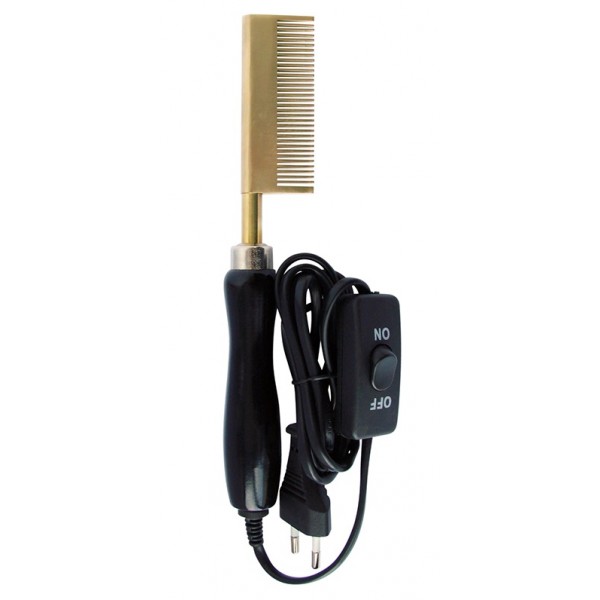 peigne chauffant électrique lisseur de cheveux cuivre compatible avec les  femmes, mini peigne électrique chaud peigne peigne haute chaleur, double  tension compatible avec