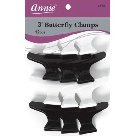 ANNIE 3181 Butterfly clamps for hair x12