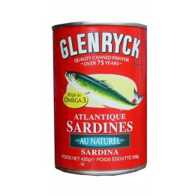 GLENRYCK Sardines au naturel 400g