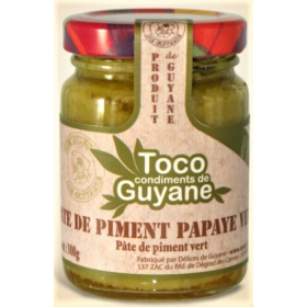 Délices de Guyane Pâte de piment PAPAYE VERTE 100g TOCO