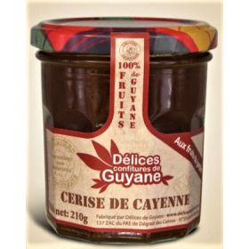 Délices de Guyane Confiture CERISE de CAYENNE 210g