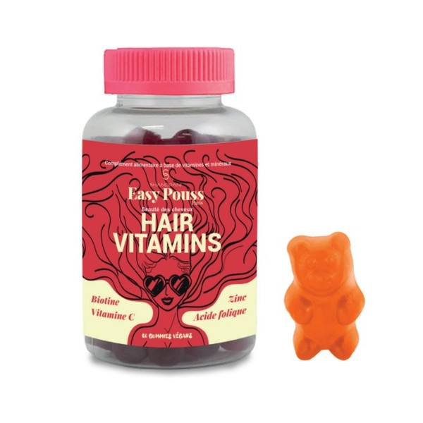 EASY POUSS Gummies HAIR VITAMINS (Cure 1 mois)