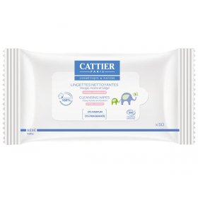CATTIER PARIS Organic baby cleaning wipes x50