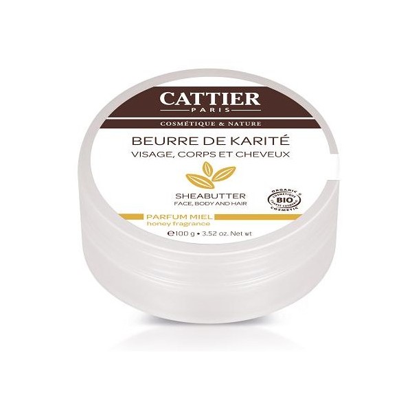 CATTIER PARIS Beurre de karité parfumé au miel BIO 100g