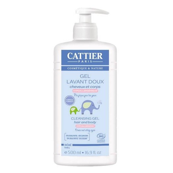 CATTIER PARIS Gentle cleansing gel for baby's hair and body for organic baby 500ml