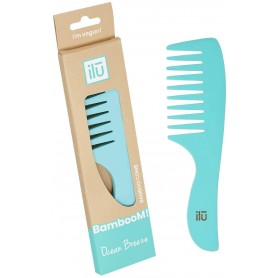 TOOLS FOR BEAUTY Bamboo comb for thick hair OCEAN BREEZE
