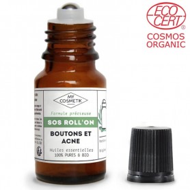 MY COSMETIK Roll on Boutons et Acné d'huiles essentielles 10ml