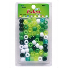 Plastic round beads GREEN x60