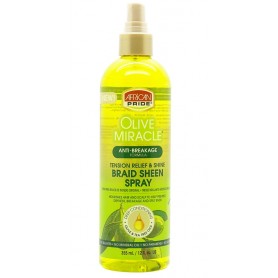 AFRICAN PRIDE Spray brillance Olive miracle 355ml (Braid Sheen)