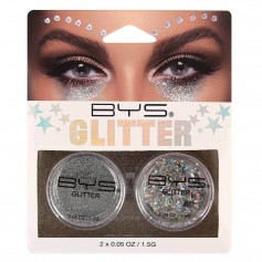 Duo of free glitter silver GLITTER