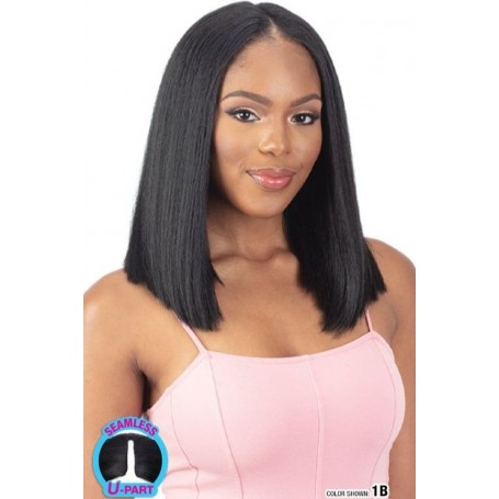 MILKYWAY perruque NATURAL YAKY STRAIGHT 14" (U-PART CAP)