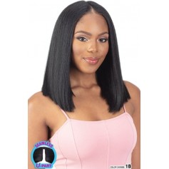 MILKYWAY perruque ouverte NATURAL YAKY STRAIGHT 14" (U-PART CAP)