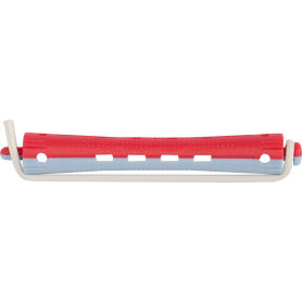 Bigoudis bicolore long pour permanente x12pcs (rouge-bleu)